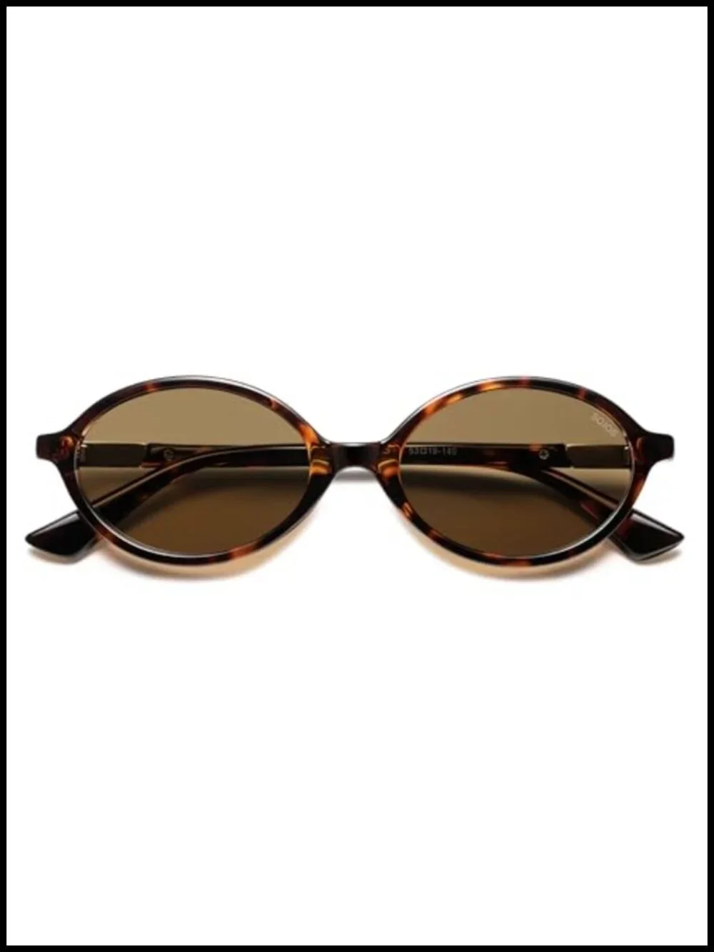Polarized Retro Oval Sunglasses UV400 Protection Lightweight Plastic Frame
